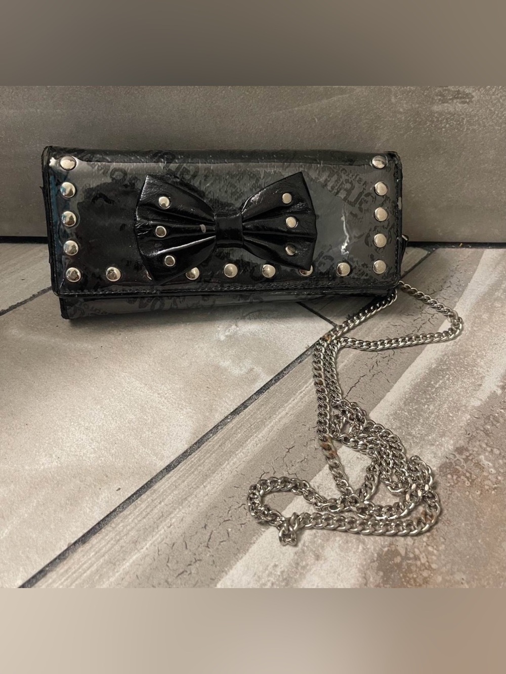 Cute 2000s Harajuku goth wallet purse
